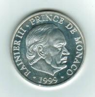 Rainier III., 100 Francs, 1989, Silber 