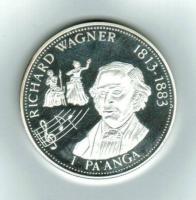 Komponisten + Musik Wagner,-1883 Tonga 1 Pa'anga 1993 -Silber-,10.000 Exemplare 