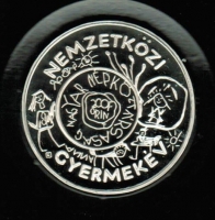 Ungarn: 200 Forint 1979, Jahr der Kinder, in Dose, Silber 