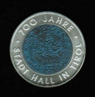 25 Euro 2003, 700 Jahre Stadt Hall in Tirol, NIOB + Silber 