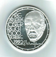 Strauss, Richard, 500 Schilling 1992, Silber 