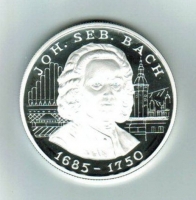 Andorra: 10 Diners 1997, Johann Sebastian Bach, Silber 