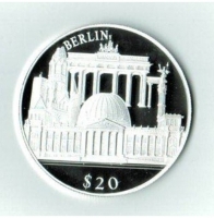 20 Dollars 2000, Motiv: Berlin, 20g/999 Silber 