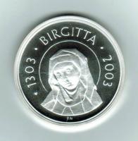 200 Kronor 2003, Y*904, Hl. Brigitta (1303-1373), Gründerin des Erlöserordens, 60.000 Exemplare, 27,03/925, Silber 