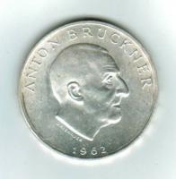Österreich: 25 Schilling 1962, Anton Bruckner, Silber 