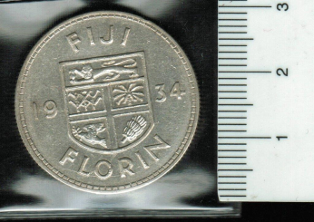 Fiji: 1 Florin, 1934 (Y*5), George V. 