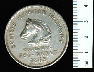 Medaille: Gesellschaft für Pferdesport, Silber, 1885, EST - Nancy, 35,42 g 