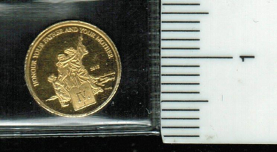 Kamerun: 1.500 Francs, 2012, IV. Gebot / Wertseite, 0,5/585 Gold in Folie 