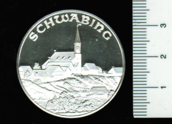 Deutschland/Bayern: Medaille Schwabing (Kirche + Wappen) 