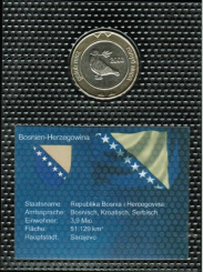 Bosnien-Herzegowina / Weltkursmünzen: 2 Konvertible Mark, 2000 - 2003:  Friedenstaube 