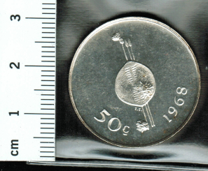 Swasiland: 50 Cents 1968, Y*4, Nkhotfotjeni  *1899-1982 als Häuptling Sobhuza II. 