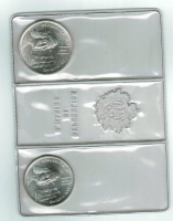 500 + 1.000 Lire 1983, 500. Geburtstag von Raffael, Auferst. Christi, Raffaello Santi (Sanzio), Y*154+155 11+14,6g/835 Silber, originalverpackt 