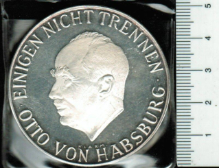 Österreich: Otto von Habsburg / Habsburger-Wappen, 49,71g Feinsilber 