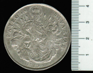Deutschland/Bayern: Konventionstaler, 1760 (Sautaler): Patrona Bavariae / Maximilian III. Joseph 