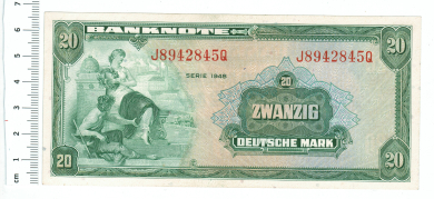 20 Deutsche Mark 1948 Bank deutscher Länder 