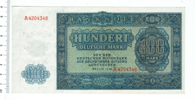 100 Deutsche Mark 1948: Rosenberg#346a: Allierte Besatzung SBZ 
