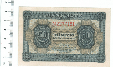50 Deutsche Pfennig 1948, Rosenberg #339a (Alliierte Besatzung, UdSSR-Druck) 