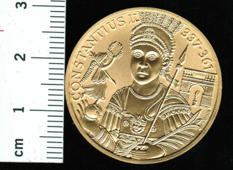 Österreich: 1.000 Schilling 2000, Constantius II./Heidentor Carnuntium, 16.04 Feingold in Dose 