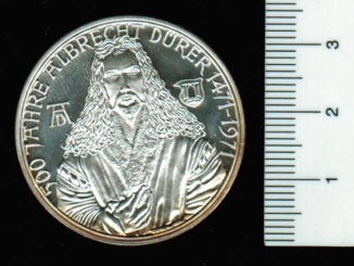 Deutschland, Albrecht Dürer: 500. Geburtstag / Stadtansicht von Nürnberg, Silbermedaillie 