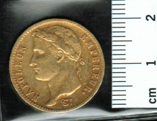 Frankreich: 20 Francs, 1812, Napoleon 1. Kaiserreich 1809 - 1814, Napoleon/Wertseite, 5,81g Gold 