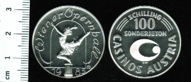 Österreich: Wiener Opernball, 100 Schilling 1985, 10,02/835 Silber 
