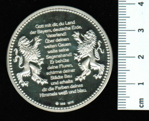 Bayern: Franz Josef Strauss / 70. Geburtstag, Bayernlied, 20g Feinsilber, i.A. 