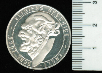 Spott - Medaille: England:Belgien / Frankreich: Russland, 10/980 Silber, 1 x im Auftrag 