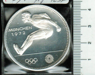 Paraquay: 150 Guaranies, 1972, Y*34, Olympiade München 1972: Weitsprung/Wertseite, 25g/1.000 Silber 