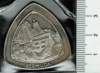 Bermuda: 1 Dollar, 1997, 'CN', Y*95: Wrack der 'Sea Venture', in Folie 
