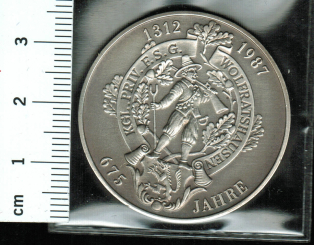 675 Jahre kgl.priv.F.S.G. Wolfratshausen, 16,27gr/1.000Silber 
