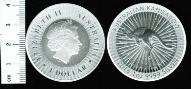 1 $ Australien - Känguru 2016: 1 Unze Feinsilber zum Tagspreis bzw. gg. Gebot 