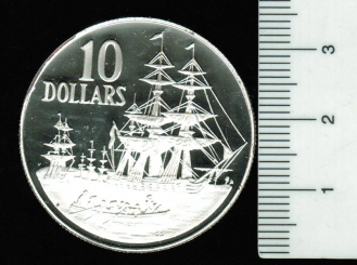 Australien: 10 Dollars 1988, Y*103, 200. Jahrestag der Entdeckung (1788), Segelschiff der 1. Flotte / Elisabeth II., 925 Silber in Dose, 1 x im Auftrag 