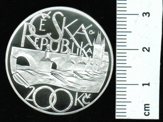 Tschechien/CSSR: 200 Korun, 2007: 650 Jahre Karlskirche 