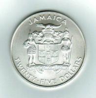 Kolumbus + Emblem, 25 Dollars, 1992, Silber 