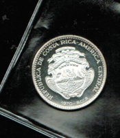 Costa Rica: 2 Colones 1970, Y*190, 20 Jahre National Bank, 1000 Silber 