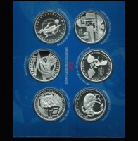 Deutschland: 2009, mit E*,  6 x 10 Euro 2011 in Silber/ Spiegelglanz = Proof 
