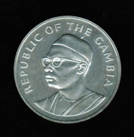 20 Dalasis 1981, Sir Dawda Kairaba Jawara, Silber 