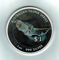 Gespensterfledermaus, 1 Dollar 1998, Silber 