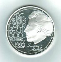 Österreich: 500 Schilling 1992, Klassische Musik: Gustav Mahler (1860 - 1911), Silber 