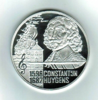 Niederlande: 50 Euro 1966, Huygens Constantin, Silber 