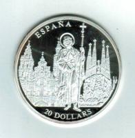 Hl. Jakobus, 20 Dollars, 2001, Silber 