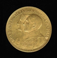 Serbien (Jugoslawien) 4 Dukaten 1931, Alexander I (Karadordevic) + Maria, Gold 