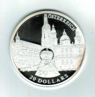 Liberia: 20 Dollars 2001, Hl. Leopold III., Silber 