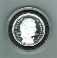 5 Dollars 1992, Willy Brandt, Dose/Proof, Silber 