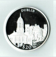20 Dollars 2000, Motiv: Dublin, 20g/999 Silber 