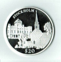20 Dollars 2000, Stockholm, Silber 