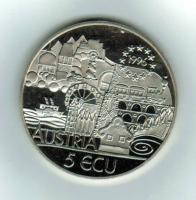 5 ECU 1996, Komponist Wolfgang Amadeus Mozart, KN, Wien 