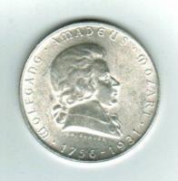 Mozart, 2 Schilling, 1931, Silber 