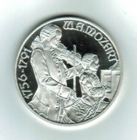 Mozart, 100 Schilling, 1991, Silber 