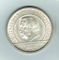 5 Reichsmark 1929, J*341, Paul von Hindenburg (Reichskanzler), Silber 